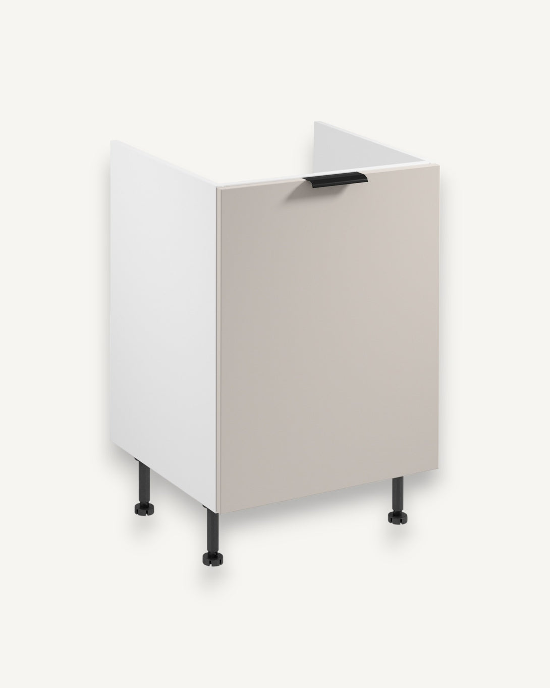 Spülenunterschrank D60Z P/L - Sorento Weiß Beige - Optimal genutzt für Ordnung und Platz. - ROYAL24_MARKT