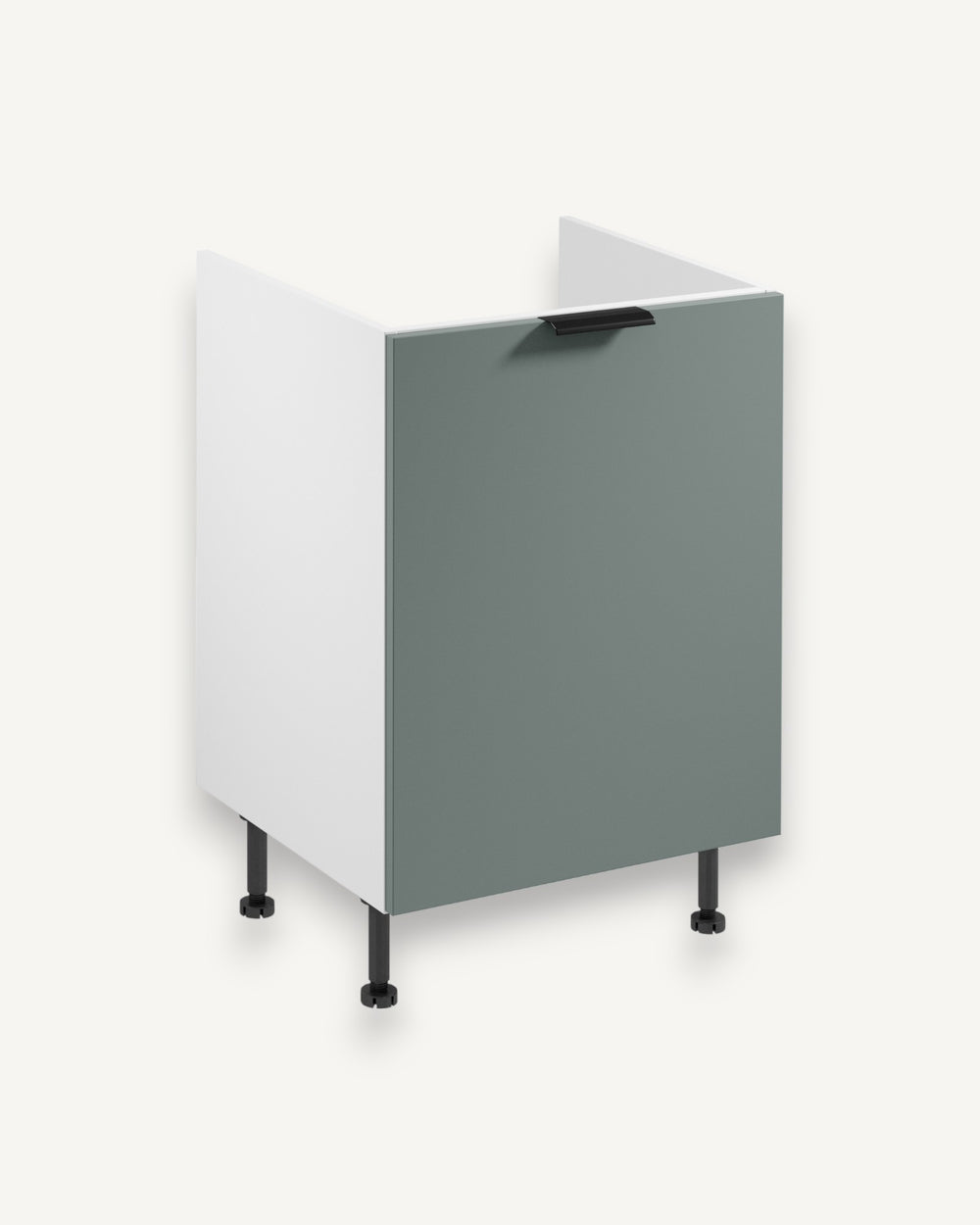 Spülenunterschrank mit Sortiereinsatz D60ZS AX – Sorento Weiß Grün – Elegante Lösung für Ihre Kücheneinrichtung.
