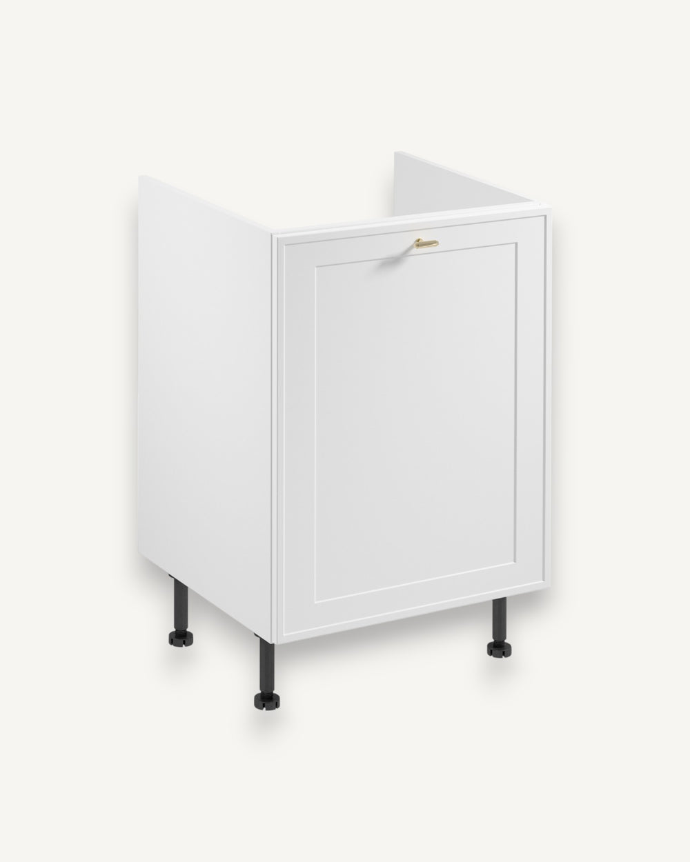 Spülenunterschrank D60Z P/L – Sorento Weiß – Optimaler Stauraum direkt unter der Spüle.