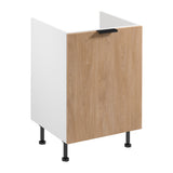Spülenunterschrank D60Z P/L - Sorento Weiß Sonoma Eiche - Ideal für eine aufgeräumte Küchenumgebung. - ROYAL24_MARKT