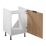 Spülenunterschrank D60Z P/L - Sorento Weiß Sonoma Eiche - Ideal für eine aufgeräumte Küchenumgebung. - ROYAL24_MARKT