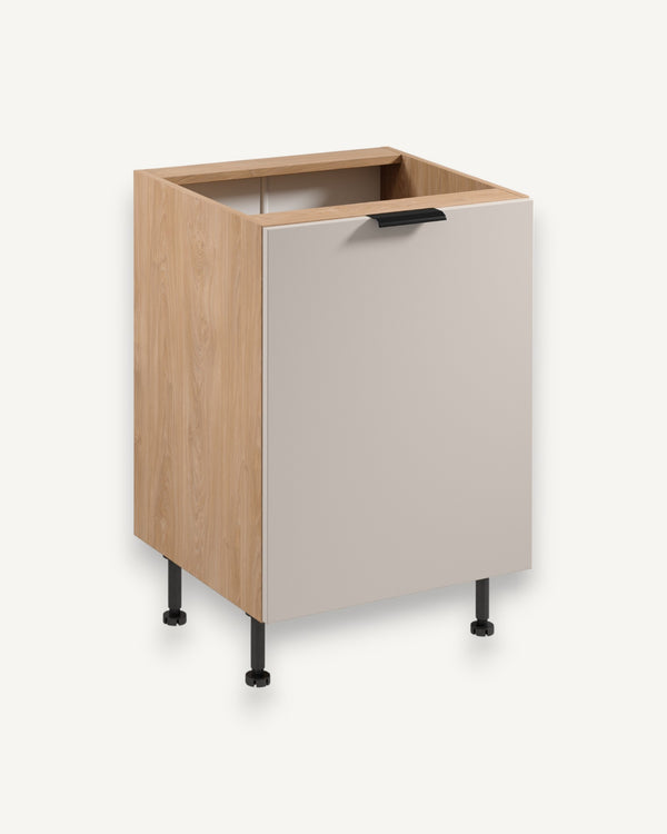 Unterschrank D60 P/L - Sorento Beige Sonoma Eiche - perfekte Ergänzung für Ihre Kücheneinrichtung - ROYAL24_MARKT