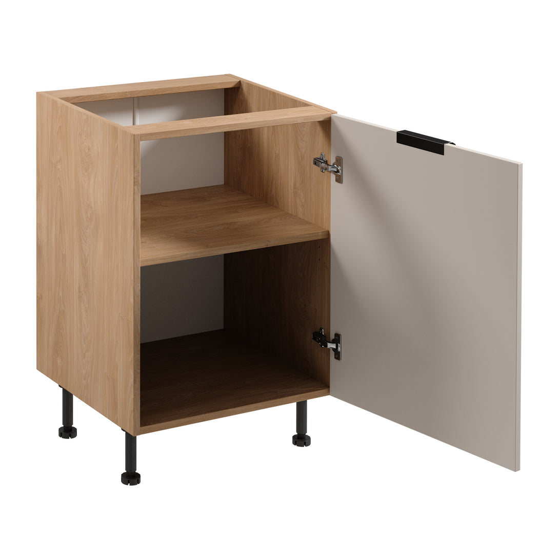 Unterschrank D60 P/L - Sorento Beige Sonoma Eiche - perfekte Ergänzung für Ihre Kücheneinrichtung - ROYAL24_MARKT
