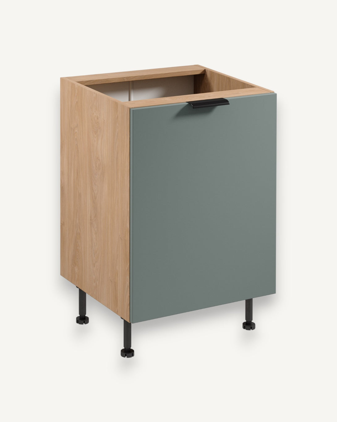 Unterschrank D60 P/L - Sorento Grün Sonoma Eiche - Der ideale Helfer für Ihre Küchenordnung. - ROYAL24_MARKT