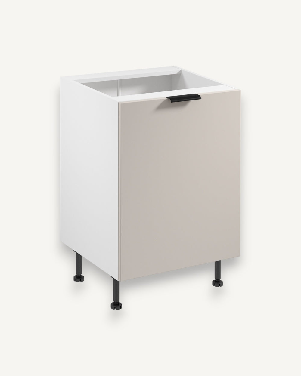 Unterschrank D60 P/L – Sorento Weiß Beige – Platzsparend und praktisch zugleich.