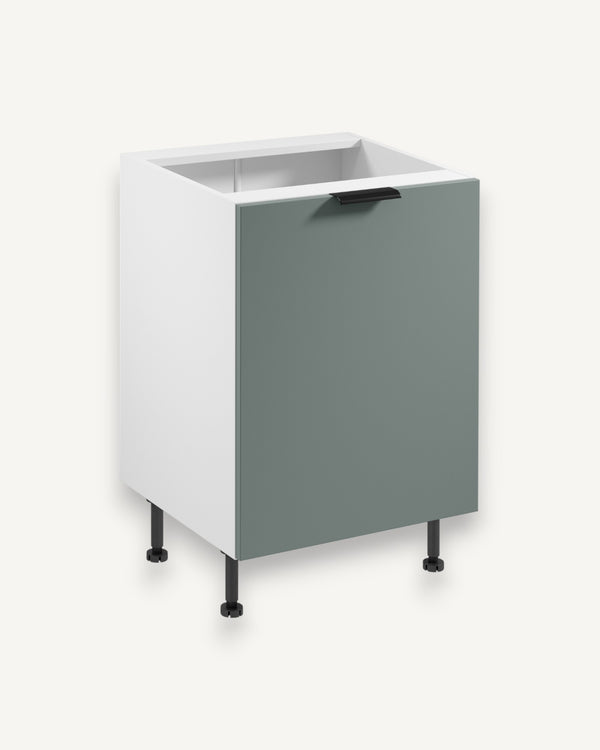 Unterschrank D60 P/L - Sorento Weiß Grün - Praktischer Stauraum für kleine und große Küchen. - ROYAL24_MARKT