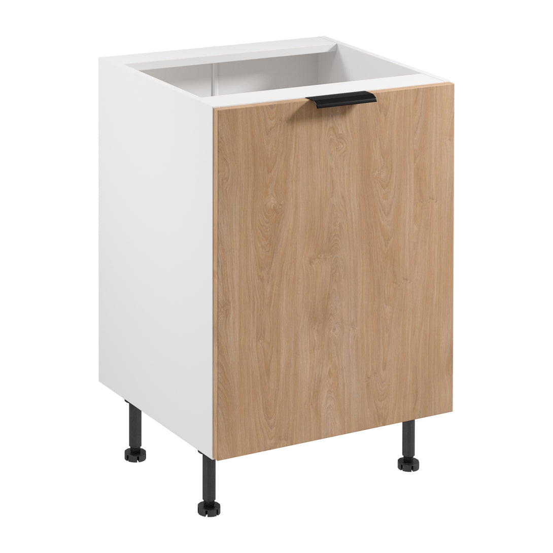 Unterschrank D60 P/L - Sorento Weiß Sonoma Eiche- Einfaches Design mit effizienter Lagerung. - ROYAL24_MARKT
