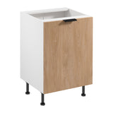 Unterschrank D60 P/L - Sorento Weiß Sonoma Eiche- Einfaches Design mit effizienter Lagerung. - ROYAL24_MARKT