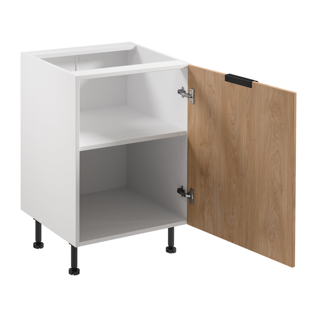 Unterschrank D60 P/L - Sorento Weiß Sonoma Eiche- Einfaches Design mit effizienter Lagerung. - ROYAL24_MARKT
