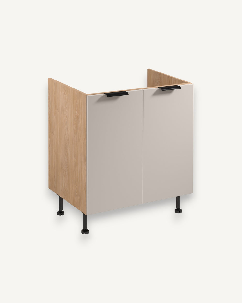 Spülenunterschrank D80Z – Sorento Beige Sonoma Eiche – Optimal für jede Küche.