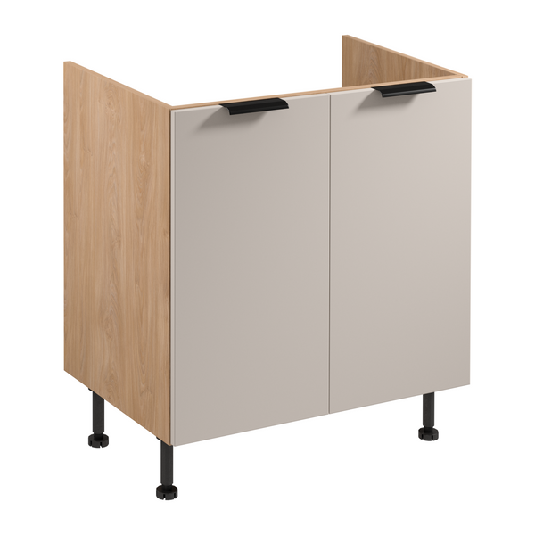 Spülenunterschrank D80Z - Sorento Beige Sonoma Eiche - optimal für jede Küche - ROYAL24_MARKT