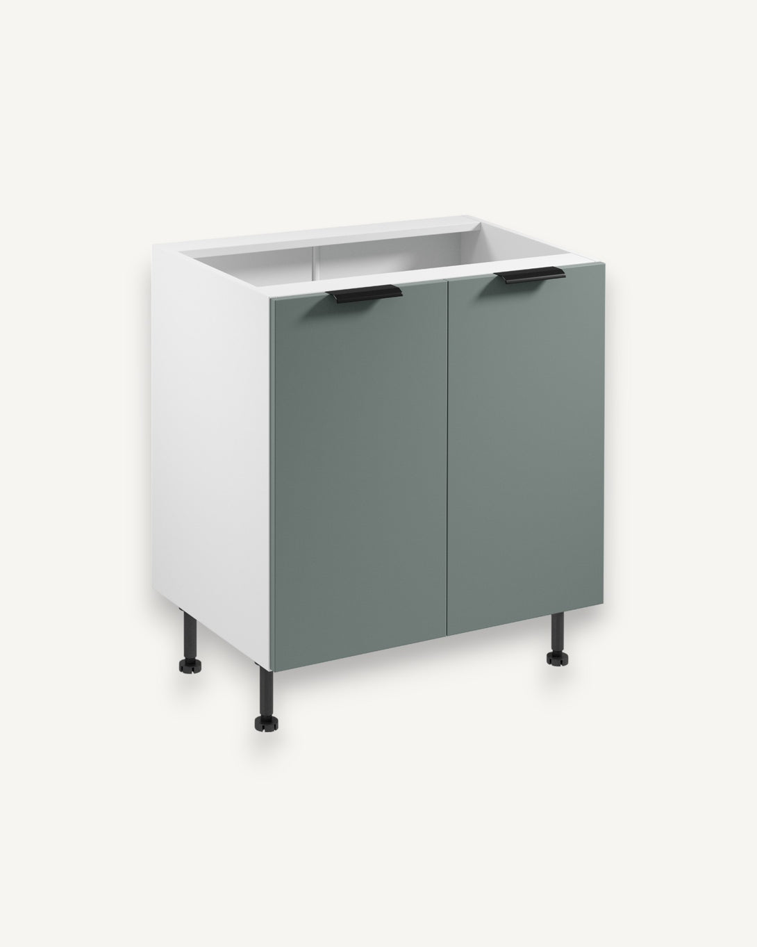 Unterschrank D80 - Sorento Weiß Grün - Robuste Bauweise für eine langlebige Küche. - ROYAL24_MARKT