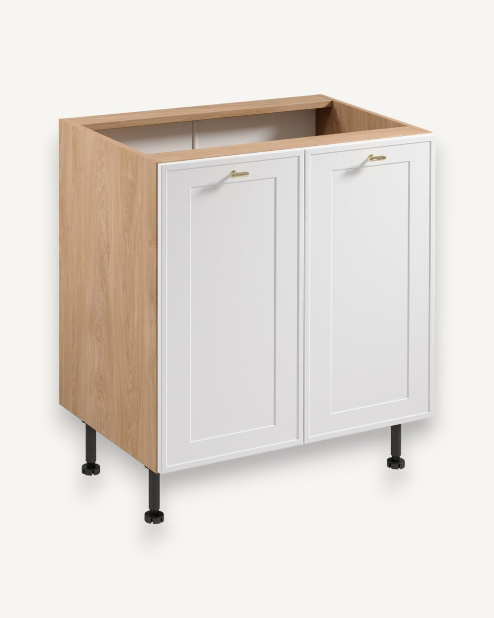 Unterschrank D80 – Sorento Sonoma Eiche Weiß – Eine präzisere Anordnung für eine elegante Küche.