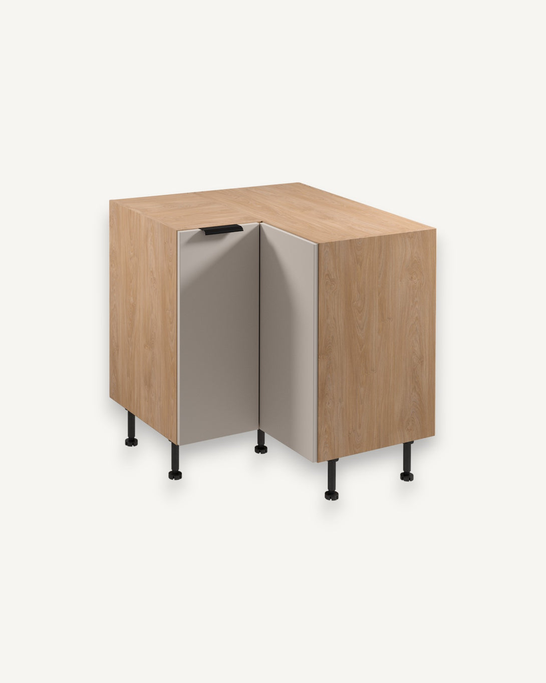 Eckunterschrank D90N - Sorento Beige Sonoma Eiche - praktische Stauraumlösung für Ihre Küche - ROYAL24_MARKT