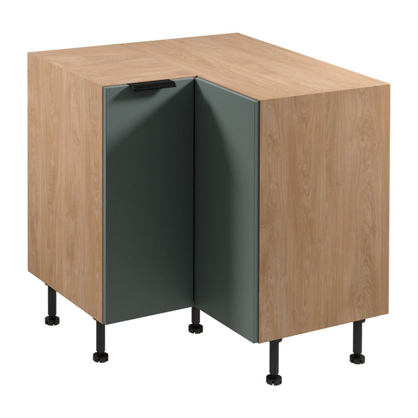 Eckunterschrank D90N - Sorento Grün Sonoma Eiche - Optimal genutzt für Ordnung und Platz. - ROYAL24_MARKT