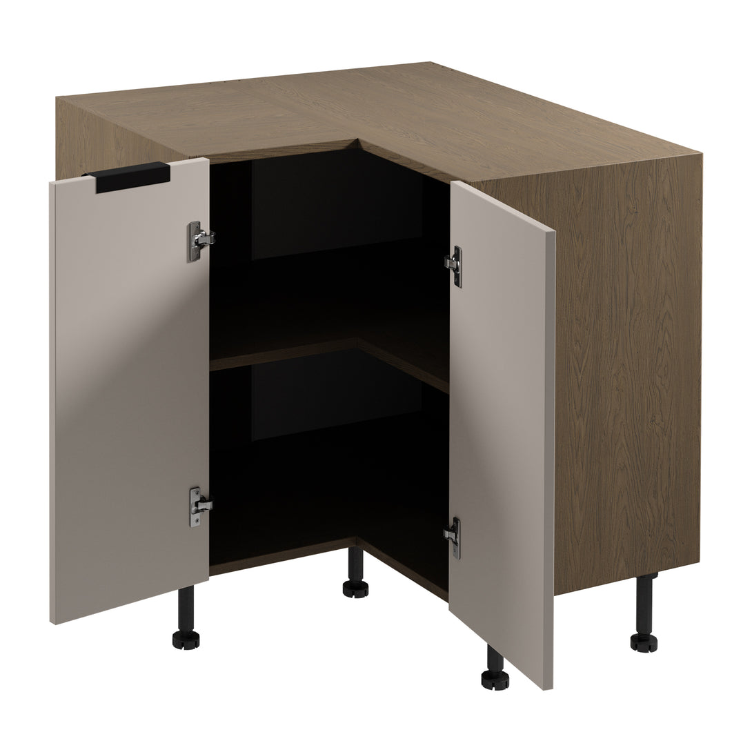 Eckunterschrank D90N - Sorento Beige - Eleganz trifft auf Praktikabilität in jeder Eck. - ROYAL24_MARKT