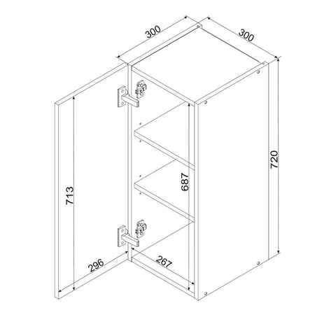 Hängeschrank W30 P/L – Emverra – Elegante Küchen Harmonie