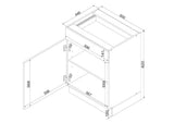 Unterschrank D60S1 P/L – ELENA - stilvoll und ideal für moderne Küchen - ROYAL24_MARKT