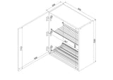 Hängeschrank mit Geschirrtrockner W60SU P/L - ELENA - Ordentlich & Durchdacht - ROYAL24_MARKT