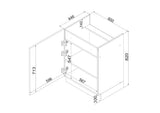 Unterschrank D60PC P/L – ELENA - stilvoll und ideal für moderne Küchen - ROYAL24_MARKT