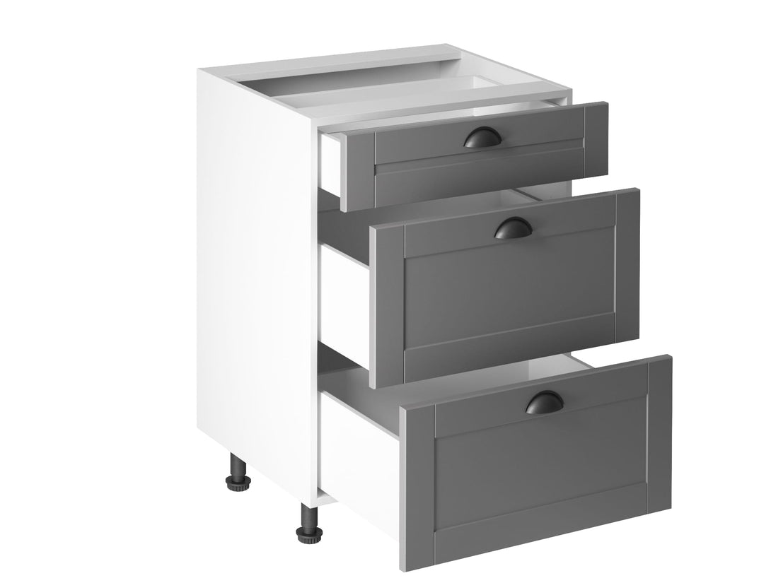 Unterschrank - Linea-Grau D60S3 - ROYAL24_MARKT