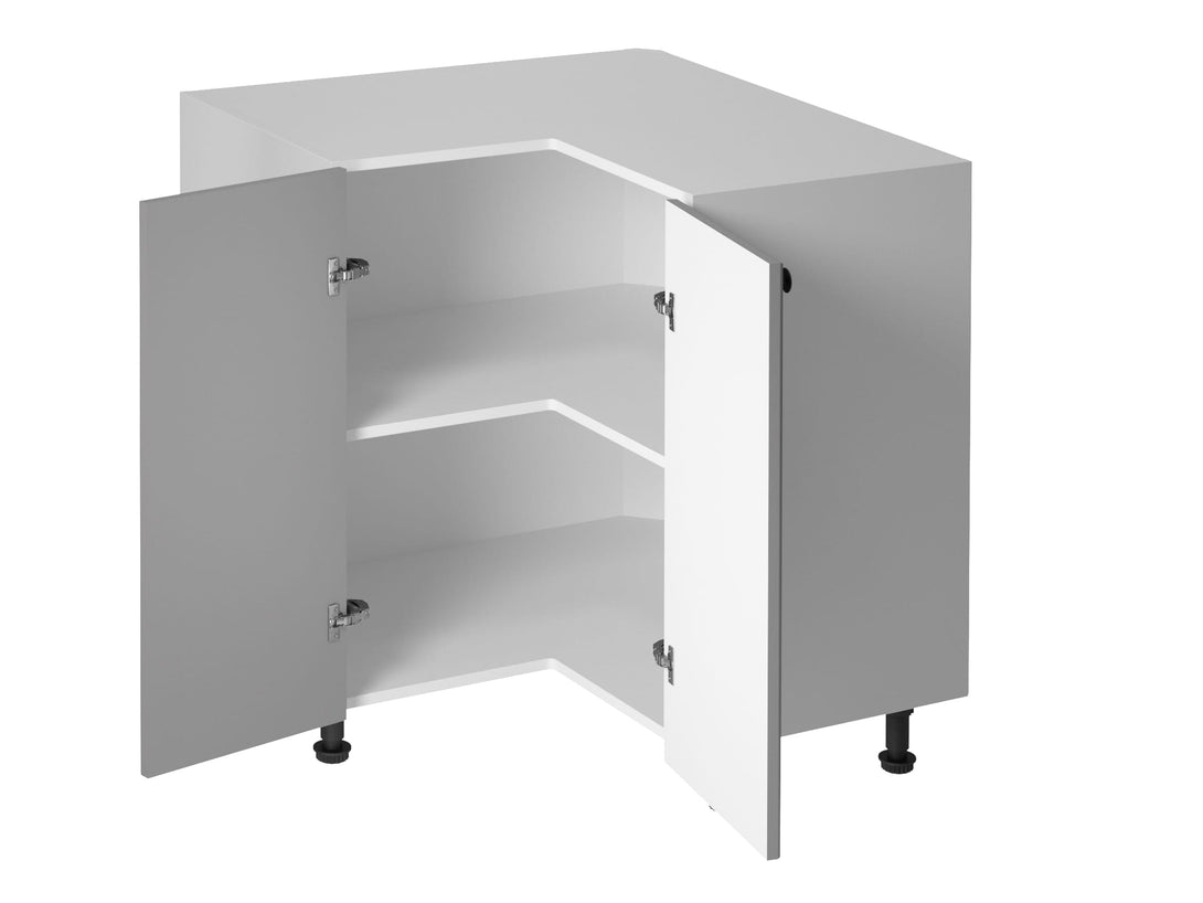 Eckunterschrank für die Küche - Linea-Grau D90N - ROYAL24_MARKT