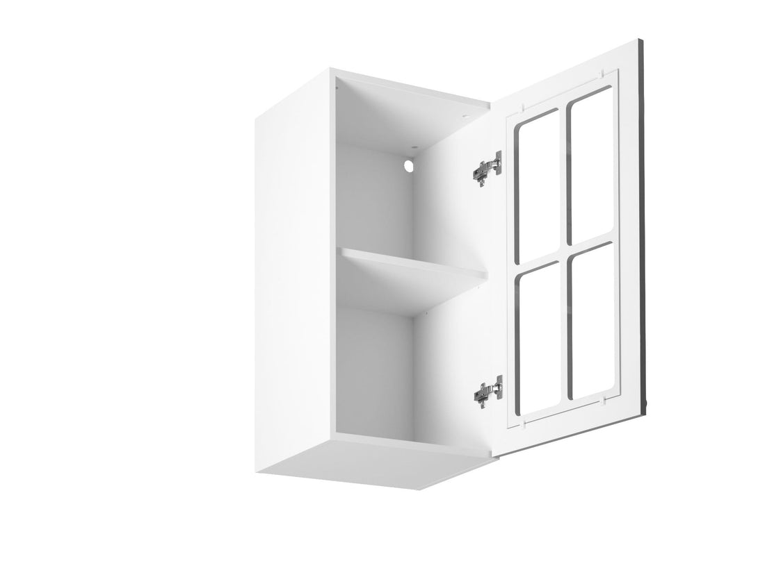 Glashängeschrank - Linea-Grau G40S P/L - Funktionalität und Eleganz in einem - ROYAL24_MARKT