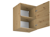 Nexa Küchenzeile KÜ-LN-006 – Woodline & Grau – 300 cm – Moderne Familienküche mit Hochschrank und großzügigem Stauraum