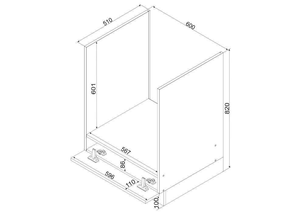 Herdumbauschrank DK60 - NATALIA - Backofentauglich & Kompakt - ROYAL24_MARKT