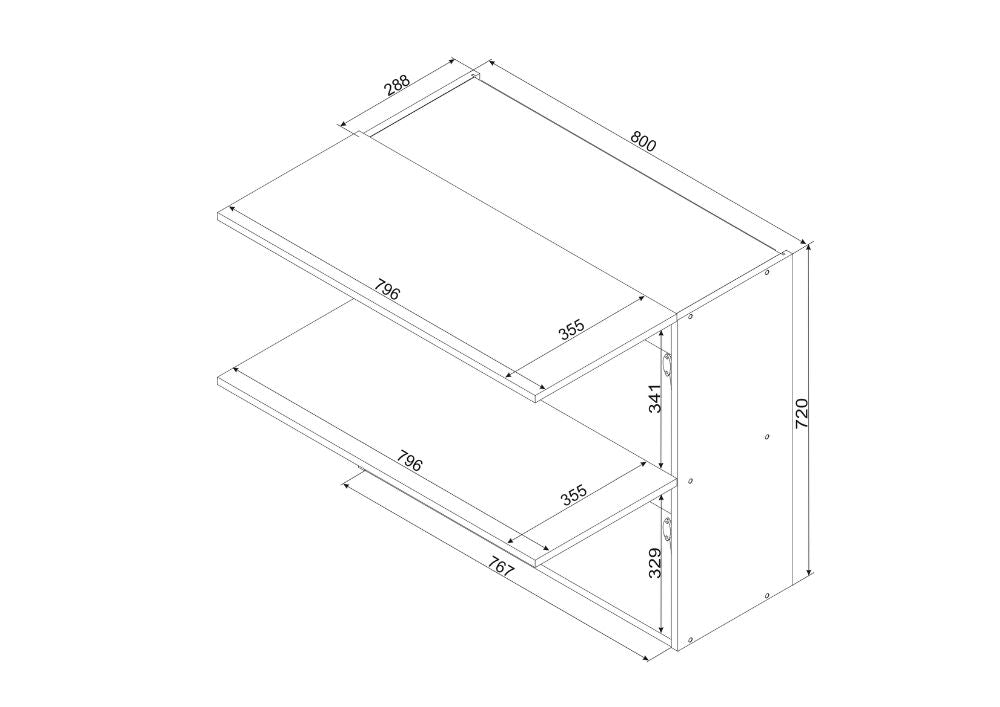 Hängeschrank WS80GRF 2 SD - NATALIA - Eleganz trifft auf Funktionalität - ROYAL24_MARKT