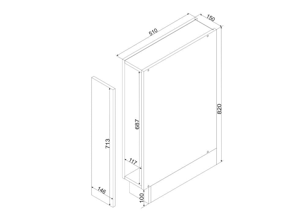 Apothekerschrank D15CARGO ( S2100/1 ) - KATE - Elegante Stauraum Idee