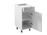 Unterschrank 40 cm - Velmora D40S1 Grau/Hochglanz