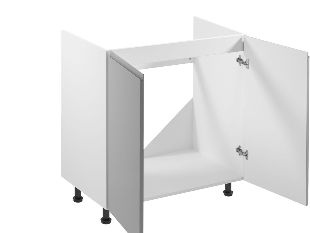 Küchenzeile - Aspen - Grau (Hochglanz) - K33-G140 cm - ROYAL24_MARKT
