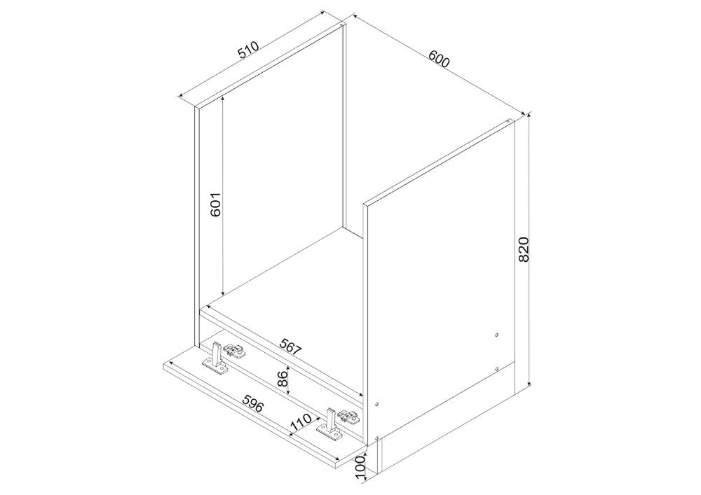 Herdumbauschrank DK60 - SONJA - Sicher und stilvoll verbaut - ROYAL24_MARKT