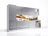 Küchenzeile - Aspen - Grau (Hochglanz) - K40-G340 cm - ROYAL24_MARKT