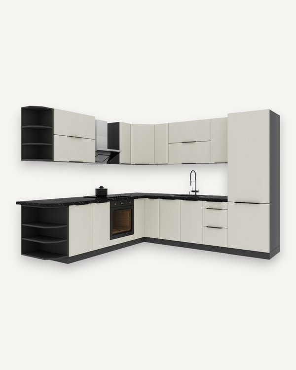 Winkelküche K75-G260 - ARONA - Kompakte Form, maximale Funktionalität