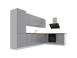 Winkelküche - Aspen Grau - K54-G330 L - ROYAL24_MARKT