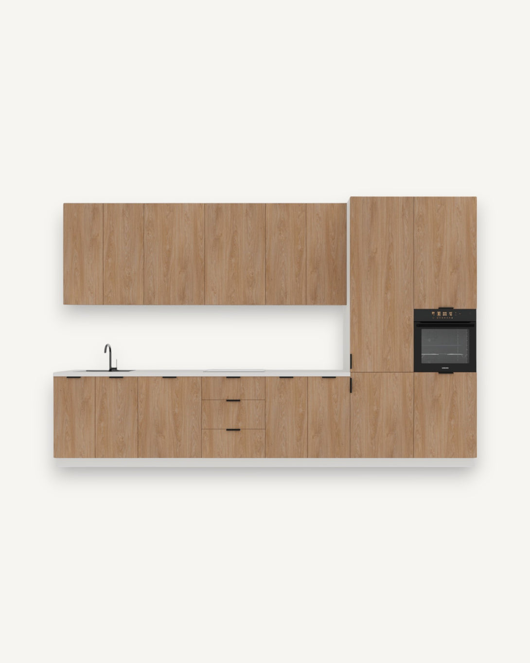 Küchenzeile K88-G400 R - mit robusten Materialien gefertigt - ROYAL24_MARKT