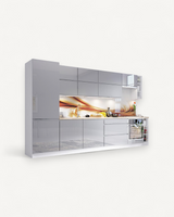 Küchenzeile - Aspen - Grau (Hochglanz) - K40-G340 cm - ROYAL24_MARKT