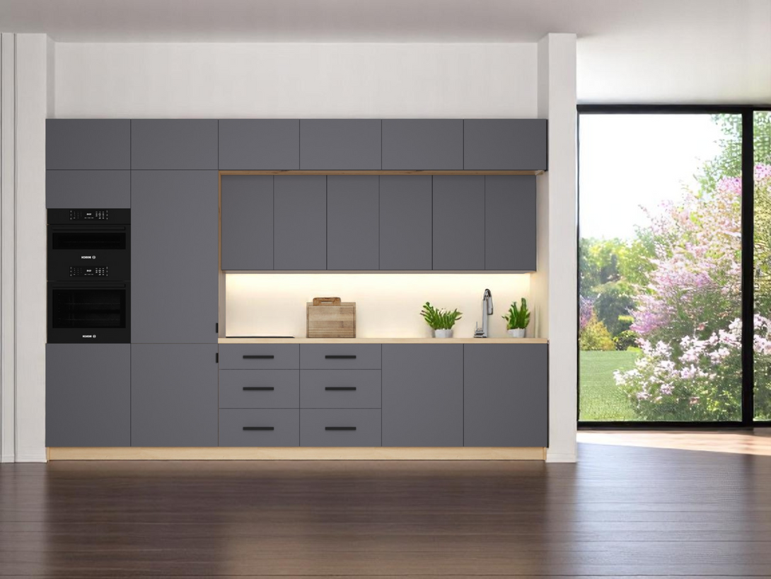 Küchenzeile K72-G360 L - Labgen Grau - Langlebige Materialien für hohe Belastbarkeit - ROYAL24_MARKT
