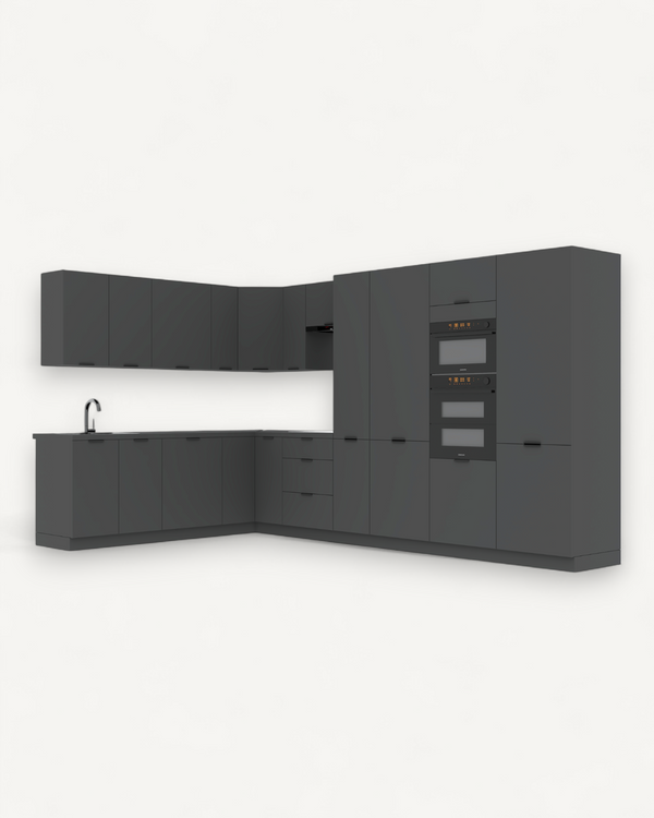 Winkelküche K76-G360 - SIENA -  Natürlicher Look in Top-Qualität