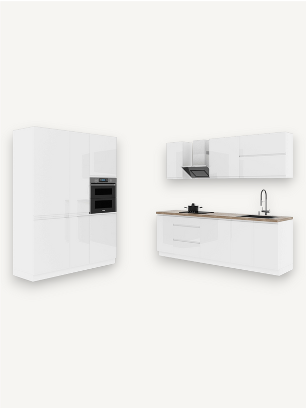 Küchenzeile K65-G400 - Aspen - Zeitloses Design für jede Kücheneinrichtung