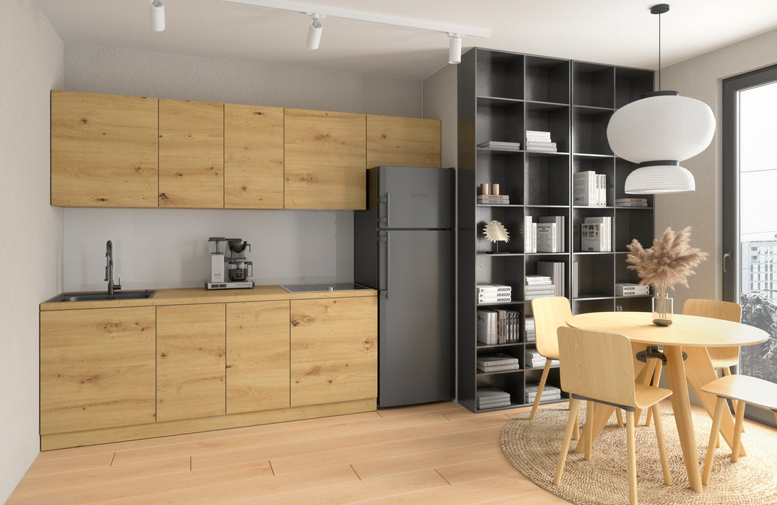 Küchenzeile - Langen - Artisan Eiche (Holzoptik) - K16-G260 cm - ROYAL24_MARKT