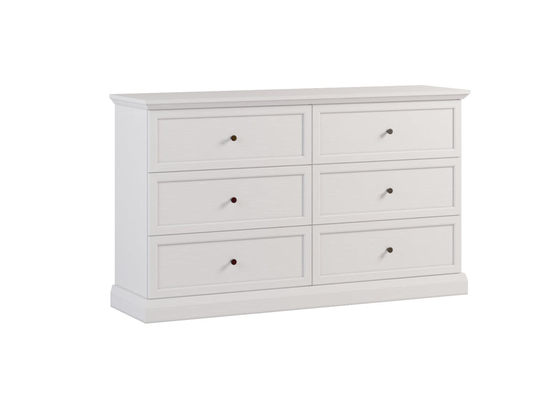Livento Kommode 6 Schubladen Elegant Stilvoll Geräumig – Klassisches Design mit Metallgriffen
