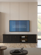 Livento TV-Board – Stilvolles & elegantes TV-Lowboard im klassischen Design mit 3 Türen und MDF-Details