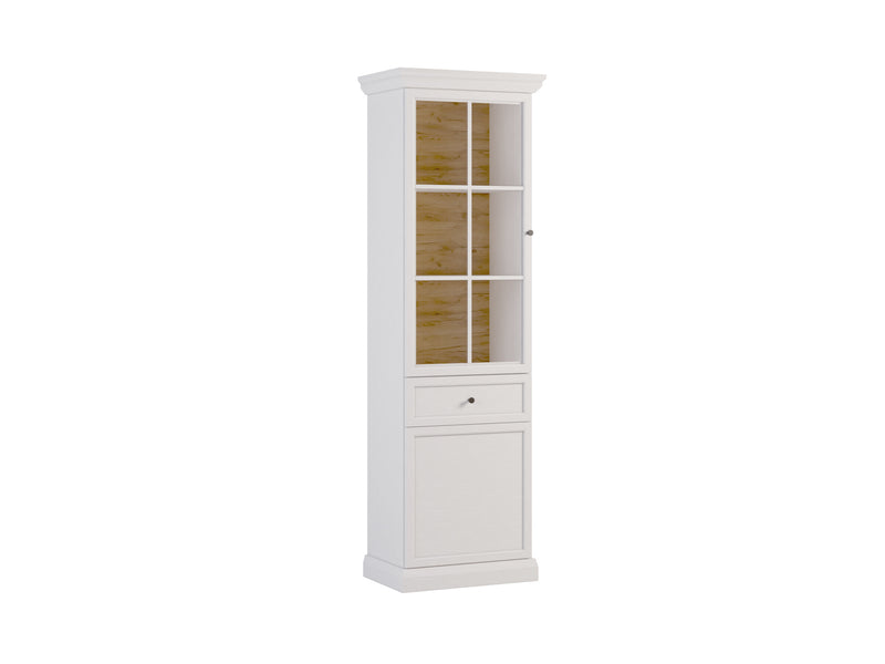 Livento Stilvolle Vitrine mit Glastür und Schublade – Hochwertig & Elegant