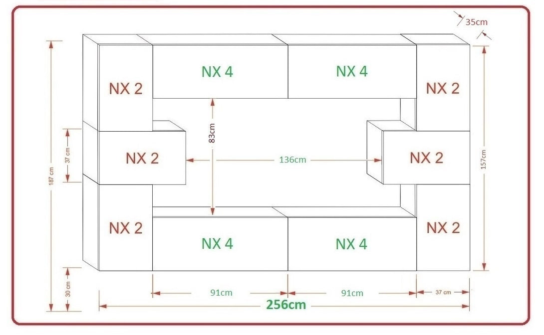 Möbel für Wohnzimmer Schwarz Weiß Hochglanz
