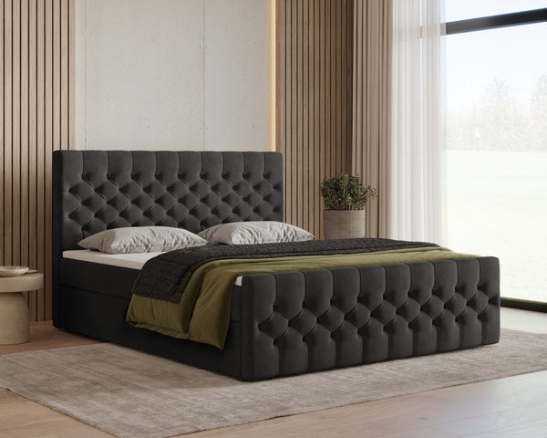 Boxbett - Bett 12 - Manila - Modernes Polsterbett mit Bettkasten