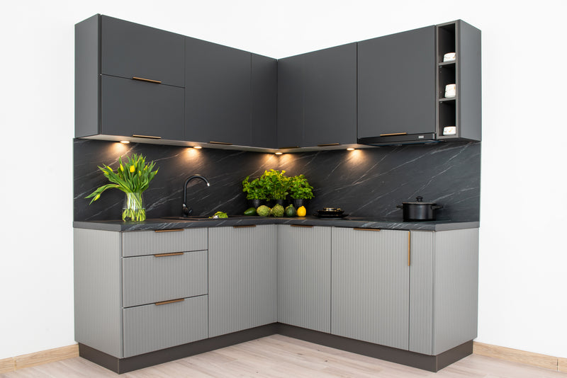 Winkelküche KS6-G370 – Morvex & Kendro 190 × 180 cm – Modern & funktional