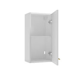 Hochschrank - für Badezimmer - METRO SYSTEM A30 - weiß Hochglanz - Schwarz Hochglanz - Gold Eiche - ROYAL24_MARKT